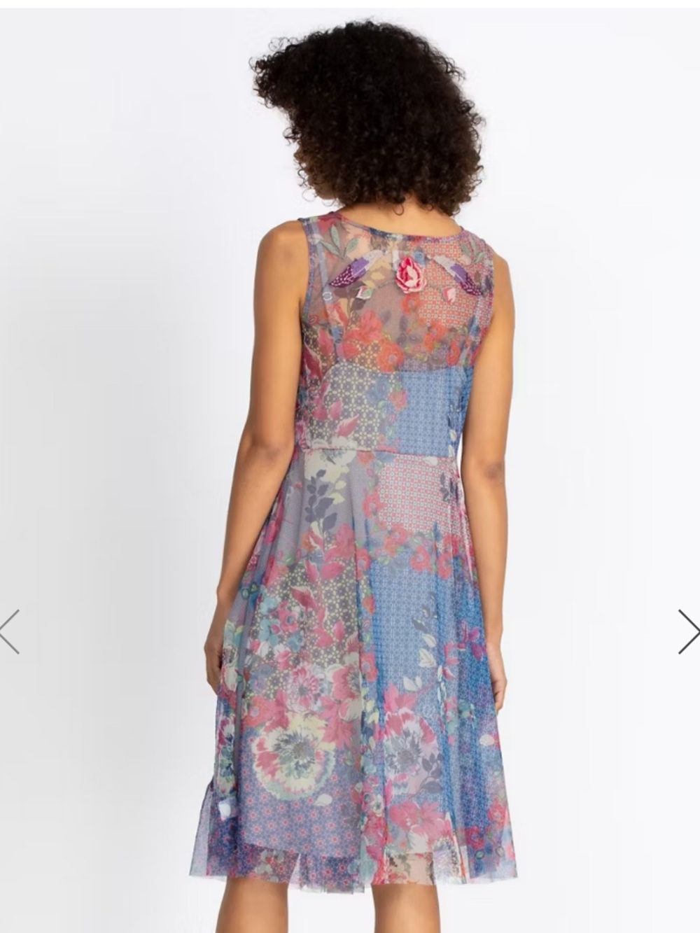 Johnny Was Sheer Floral Dress - Picture 15 of 15